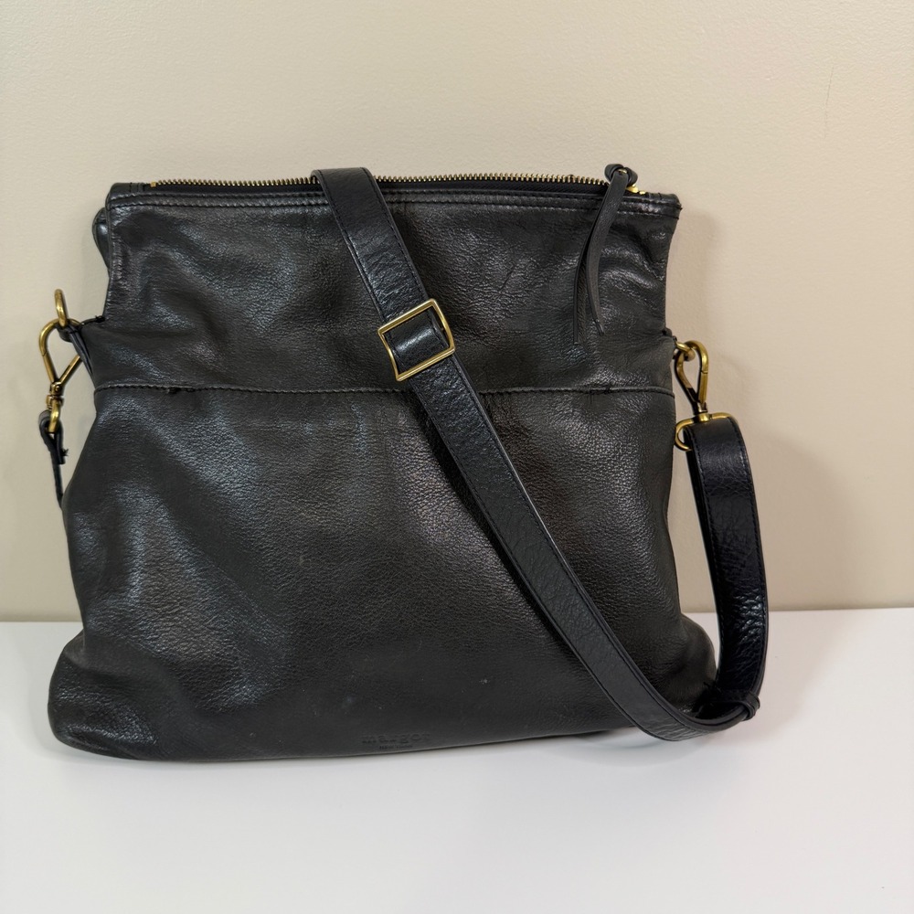 Margot Crossbody‎ Bag Leather Slouch Double Compartment Zippered Pockets